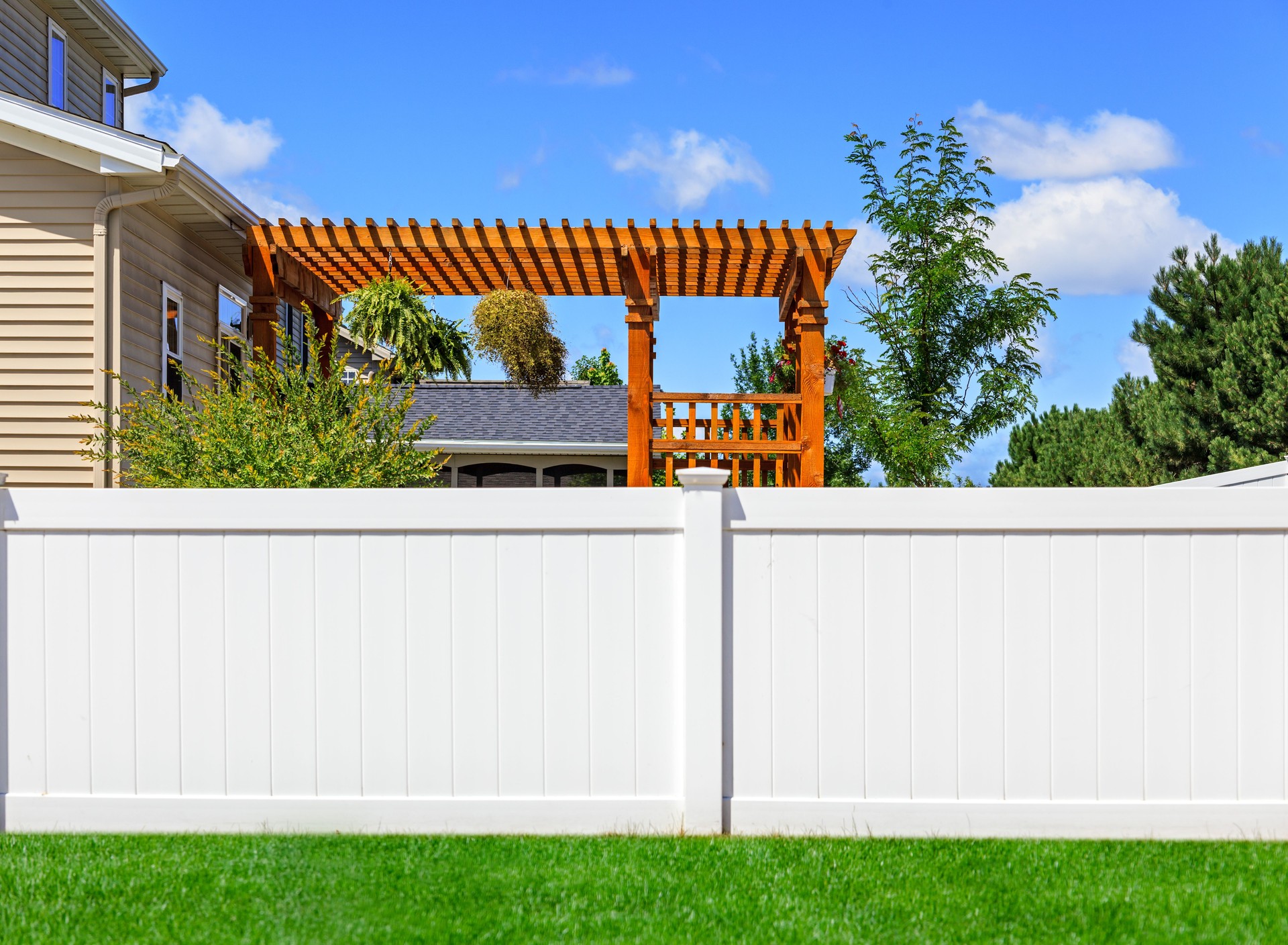 White Vinyl Fence